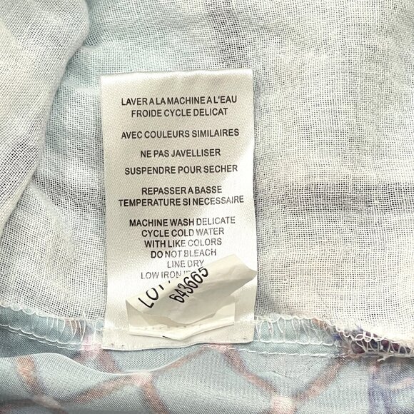 Tribal Jeans Button Blouse Top Small Plaid Front Floral Back - Picture 6 of 6